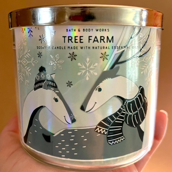 Bath & Body Works Accents Bath Body Works 3 Wick Candle Tree Farm